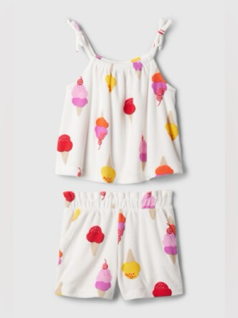NEW GAP French Terry Ice Cream Print Tank & Shorts Set